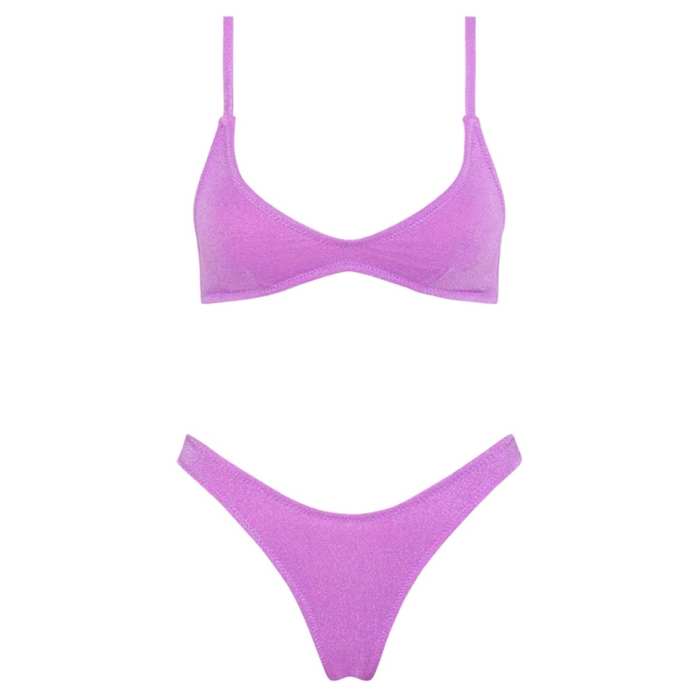 Triangl bikini MAIA- Tory Sparkle purple bikini. Top- S+ Bottoms- S cheeky.